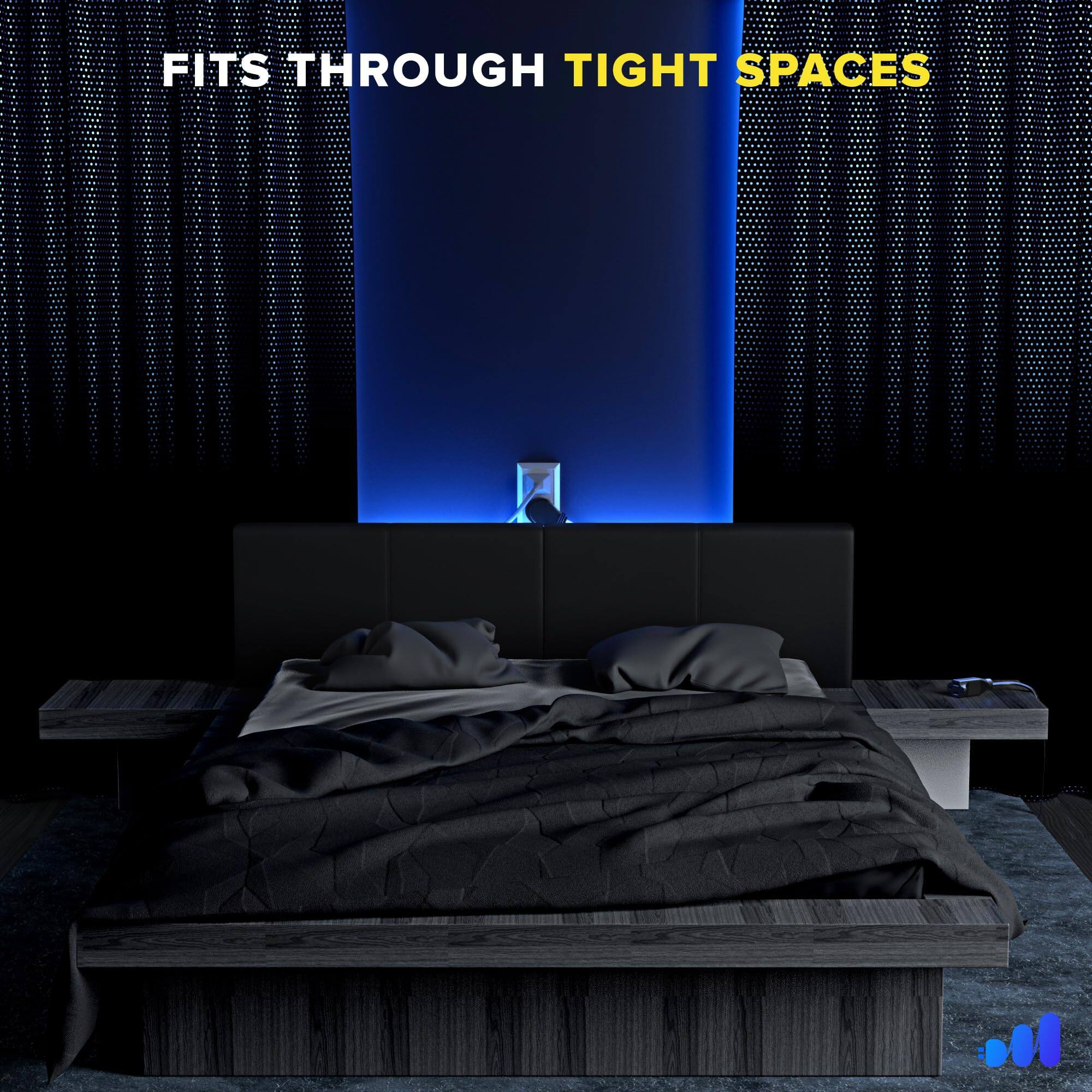 FITS THROUGH TIGHT SPACES