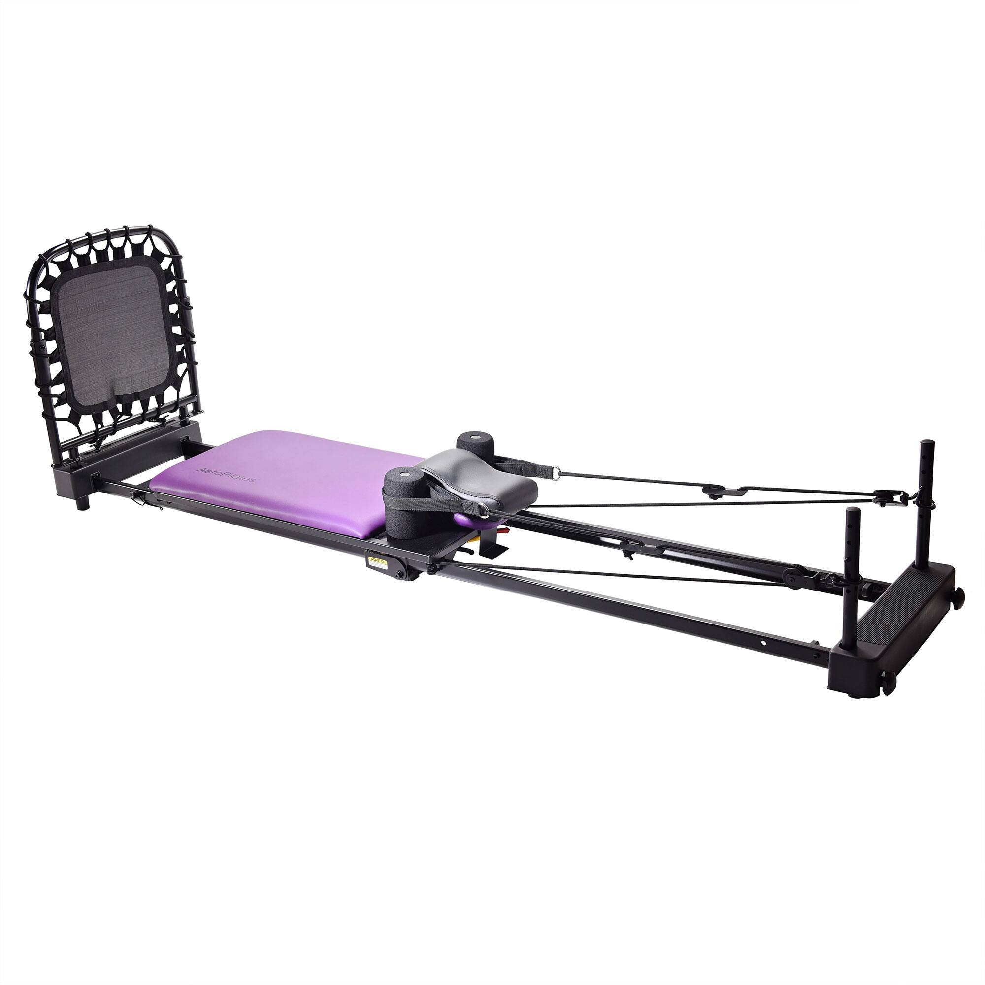 Front. Stamina Products - Stamina 55-4379 AeroPilates Reformer Plus Whole Body Resistance Workout Equipment - Black/Purple.