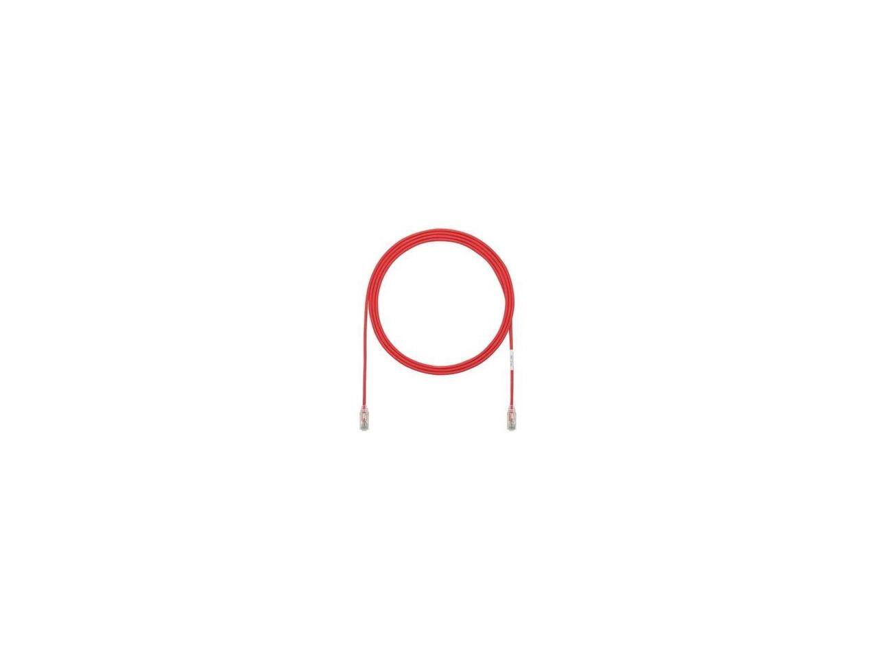 Alt View 1. Panduit - Panduit UTP28SP5RD 5 ft. Cat 6 Red EA CU PC 28 AWG UTP Copper Patch Cord.
