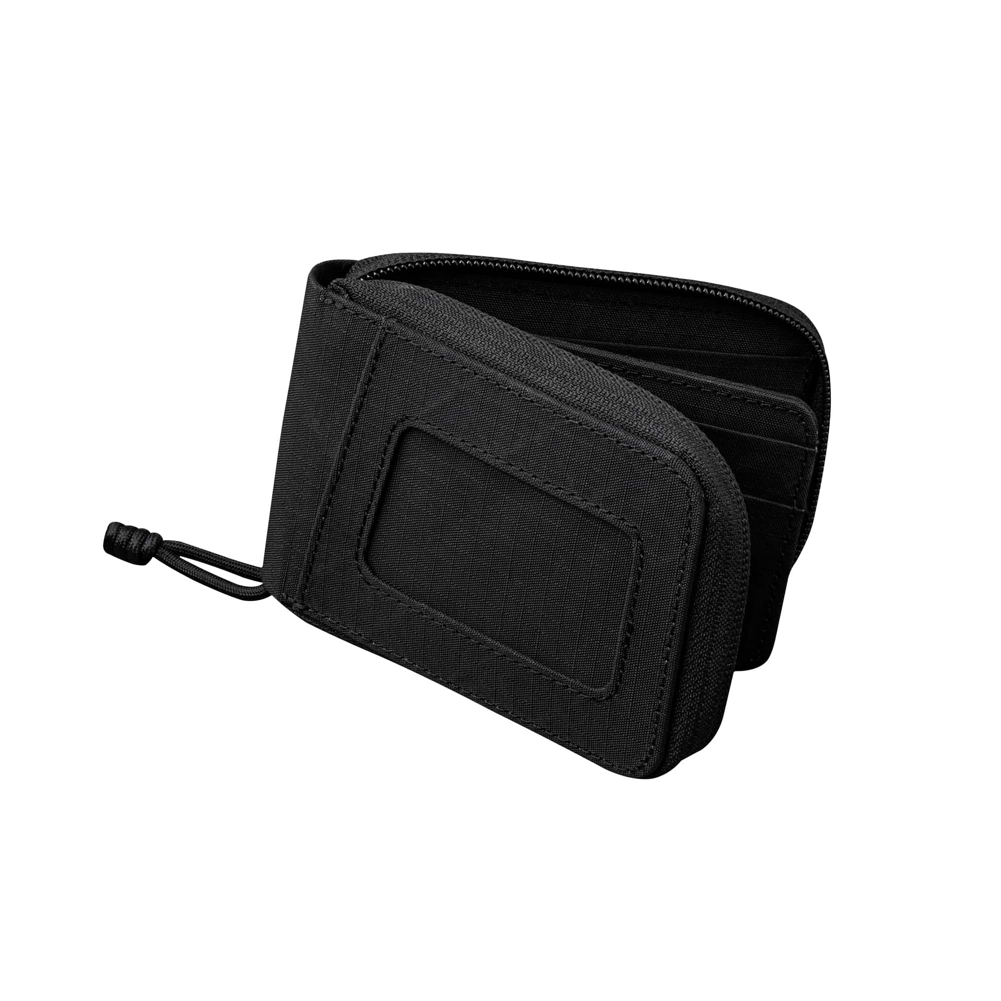 ALPAKA - Zip ID Wallet with ID Window, RFID Protection, Holds 9 Cards, Zip-Around Closure, Gift-Ready Box - Black Axogrid 210D