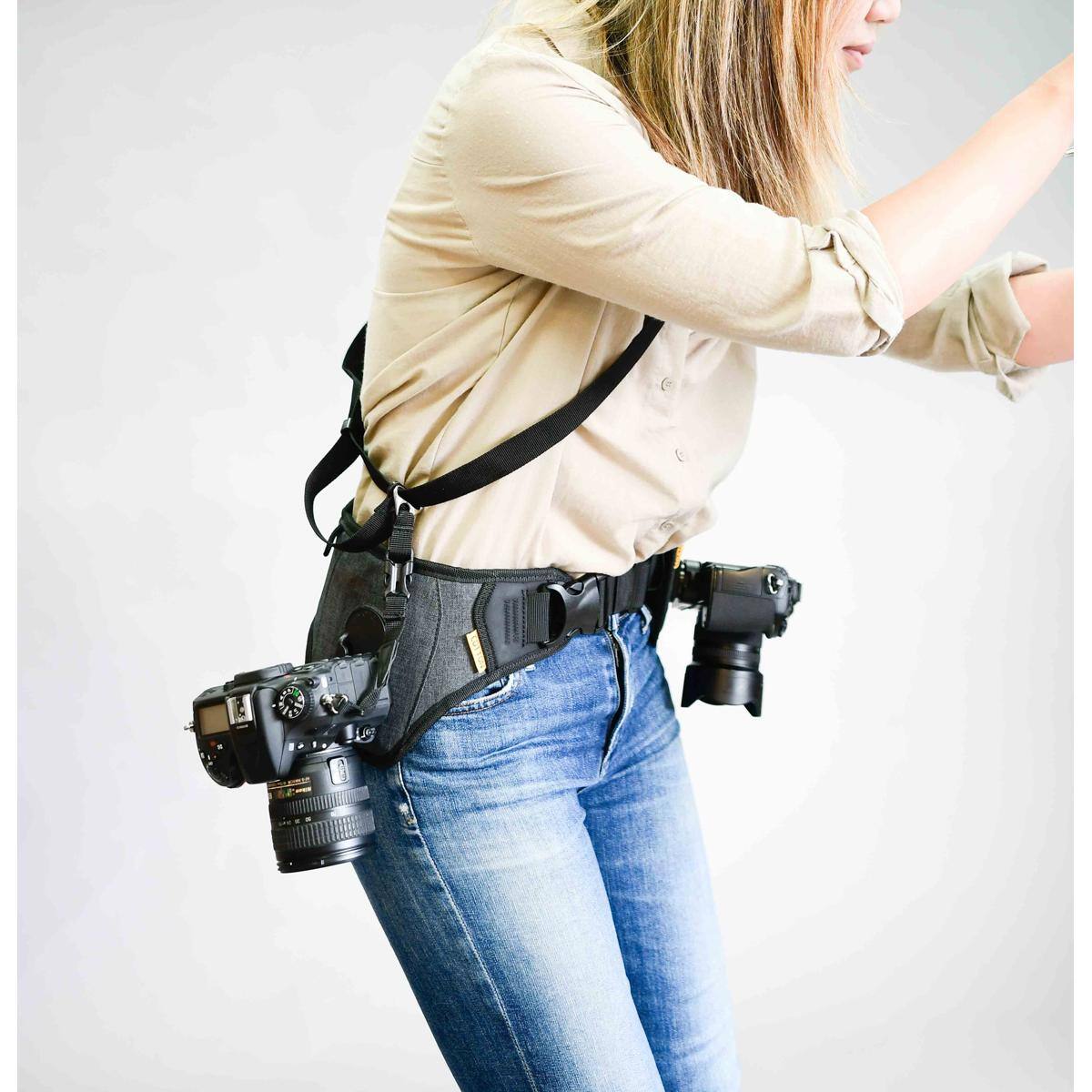 Alt View 6. Cotton Carrier - Cotton Carrier SlingBelt Carrying System with Tether for 1-Camera.