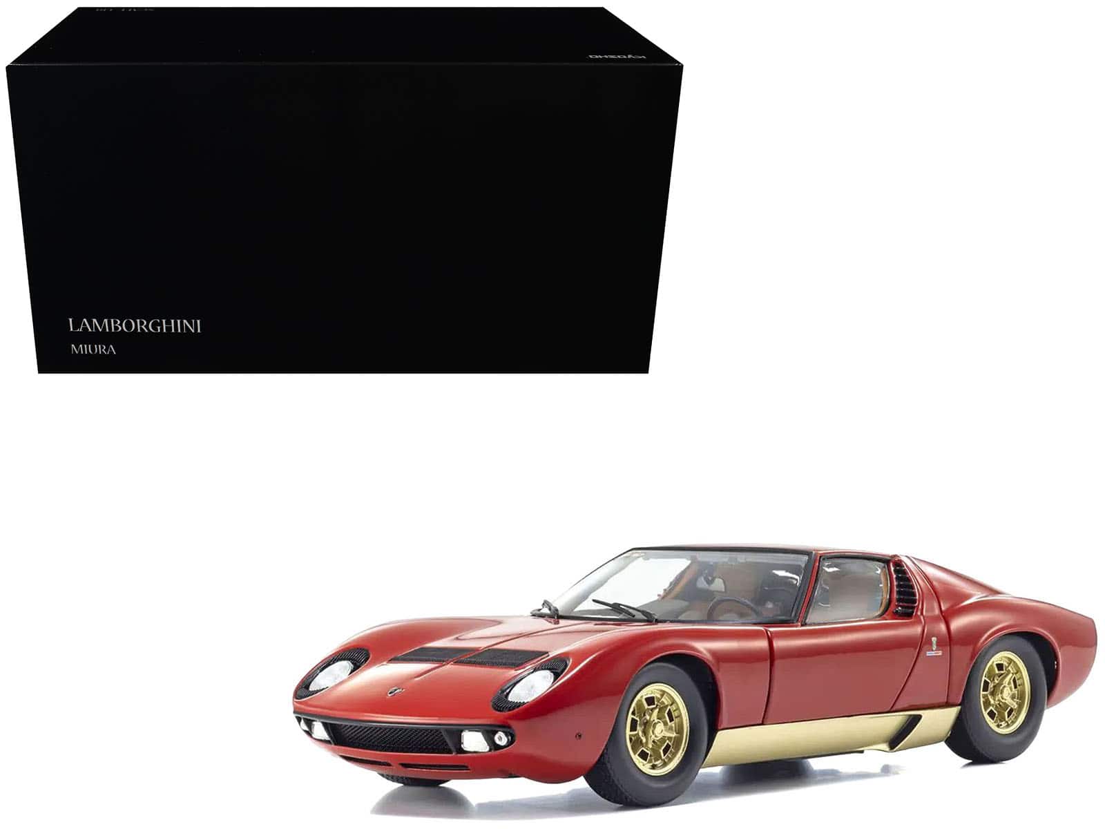 Lamborghini Miura P 400 Red with Gold Accent 1/18 Diecast Model Car by Kyosho price history on PriceWatchPro