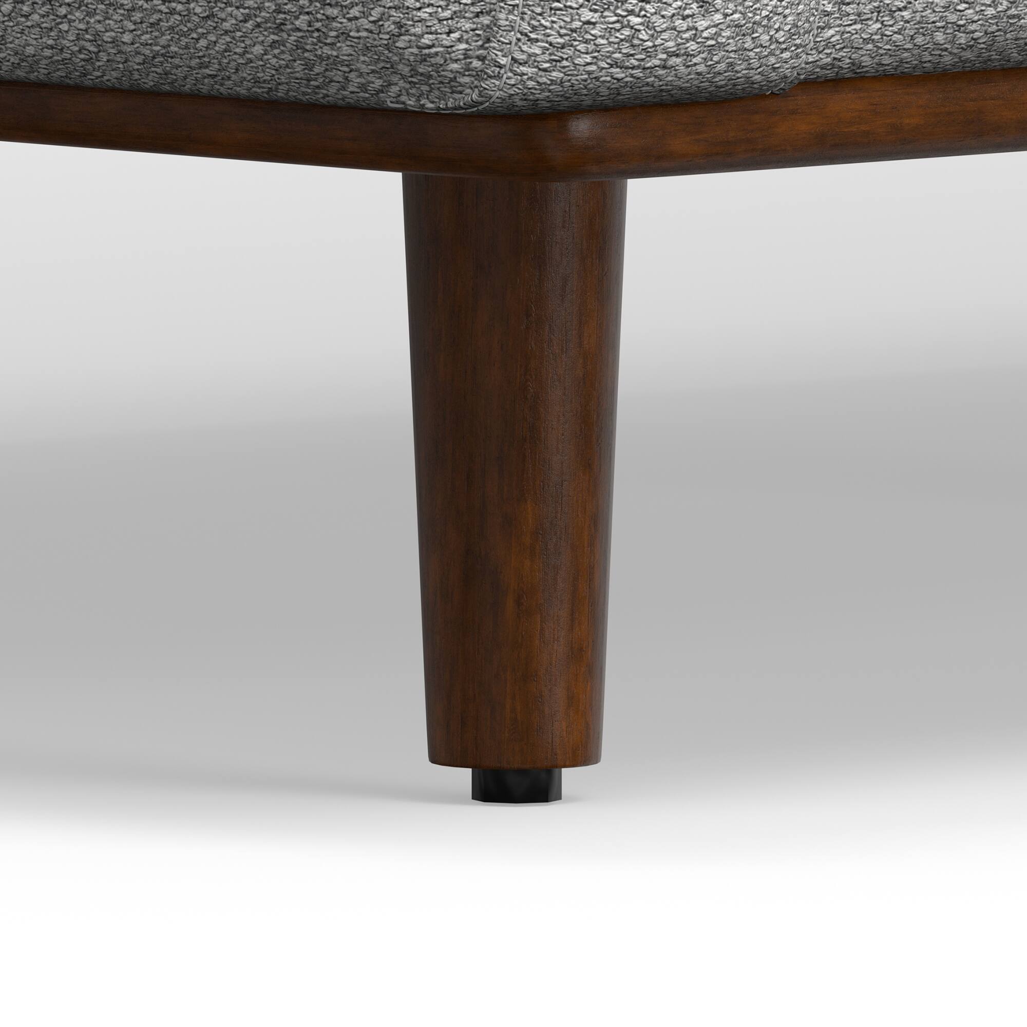 Alt View 4. Simpli Home - Morrison 89 inch Wide Mid-Century Modern Sofa in Mist Grey Woven-Blend Fabric - Mist Grey.