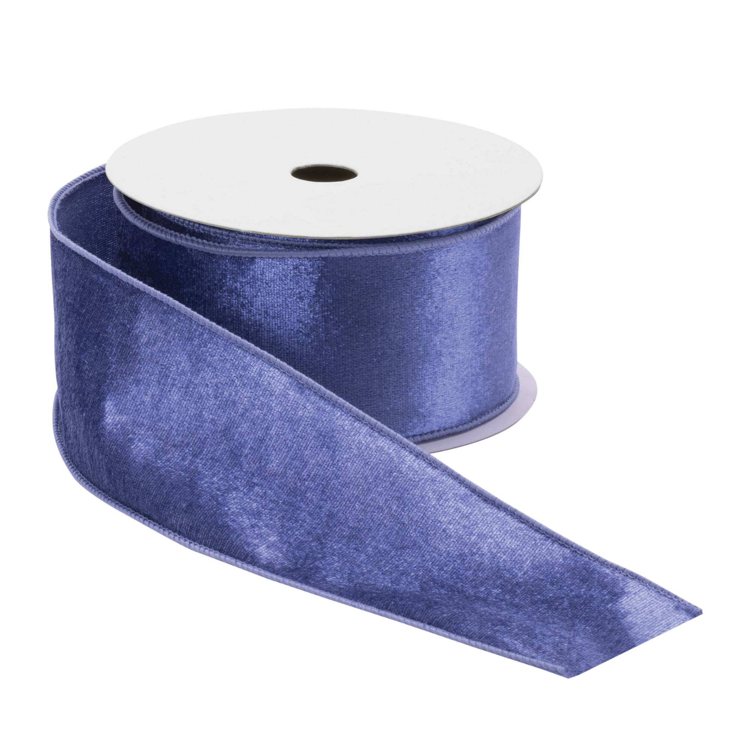 Angle. BreeBe - Blue Wired Ribbon (Set of 2) - Blue.