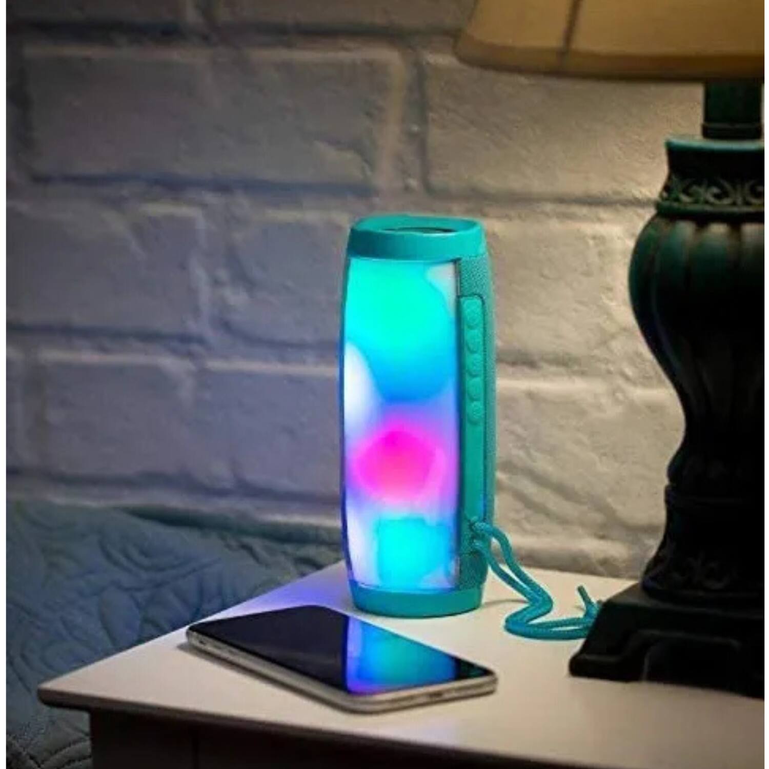 Back. Stock Preferred - Portable Rainbow LED Bluetooth Speaker - Red.