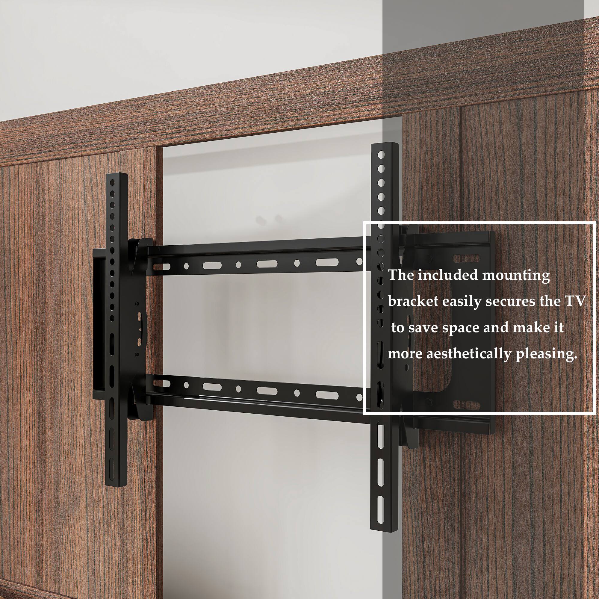 The included mounting bracket easily secures the TV to save space and make it more aesthetically pleasing.