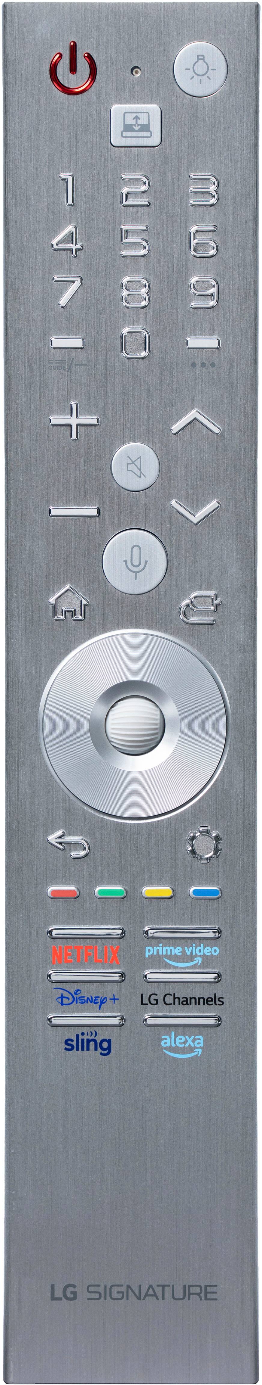 The text on the image reads:

* 7 2580 8:
* + < NETFLIX prime video Disney+ 13 sling LG Channels alexa LG SIGNATURE