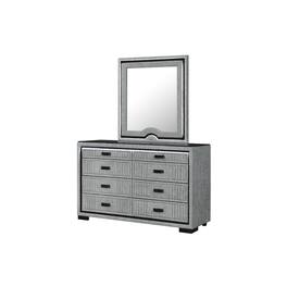 Global Furniture USA - Isabella Grey Mirror With Led - Gray