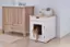 Alt View 11. TRINITY - 20" White Litter Box Enclosure End Table w/ Drawer - White.
