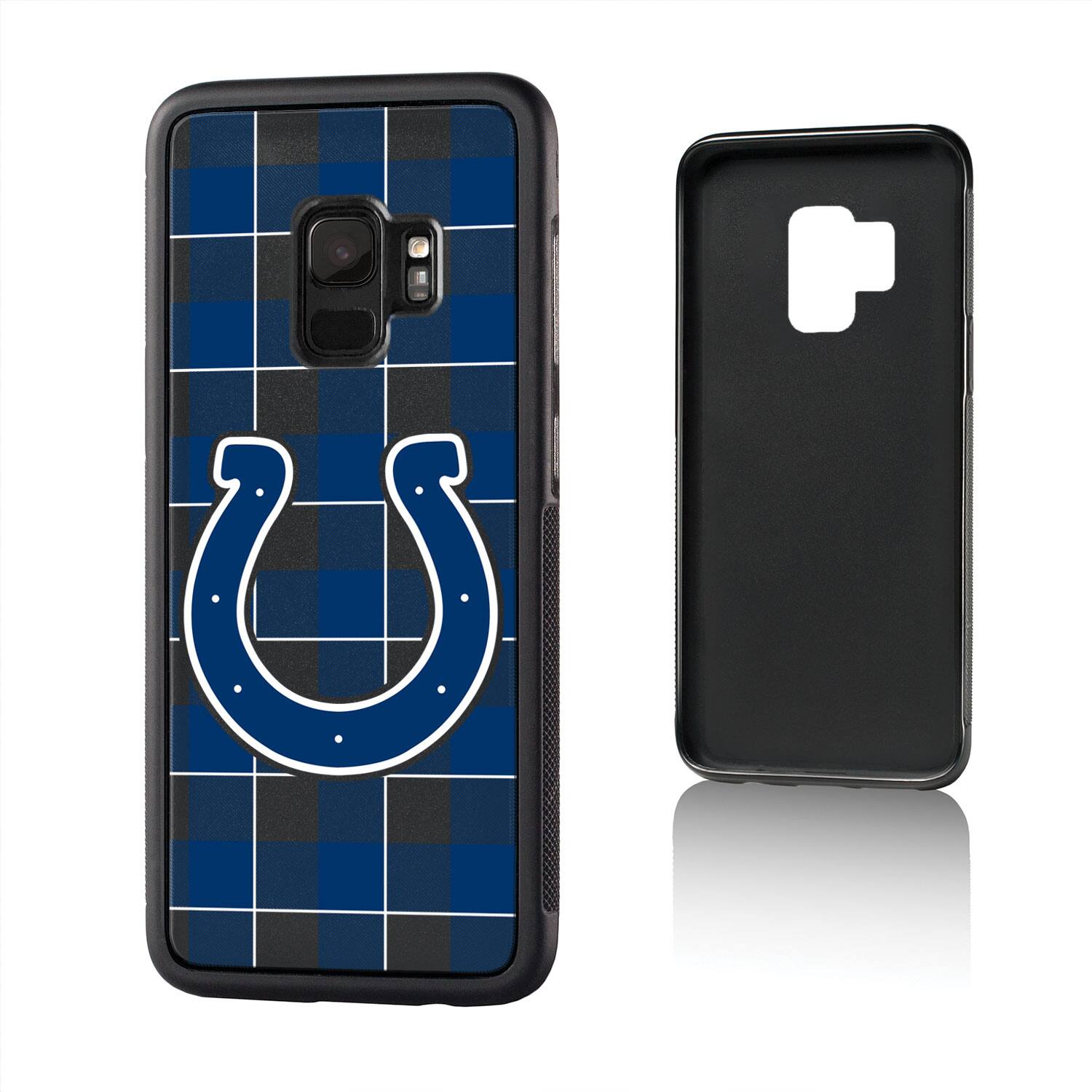 Alt View 1. Keyscaper - Indianapolis Colts Galaxy Plaid Design Bump Case - S20 Plus - Multicolor.