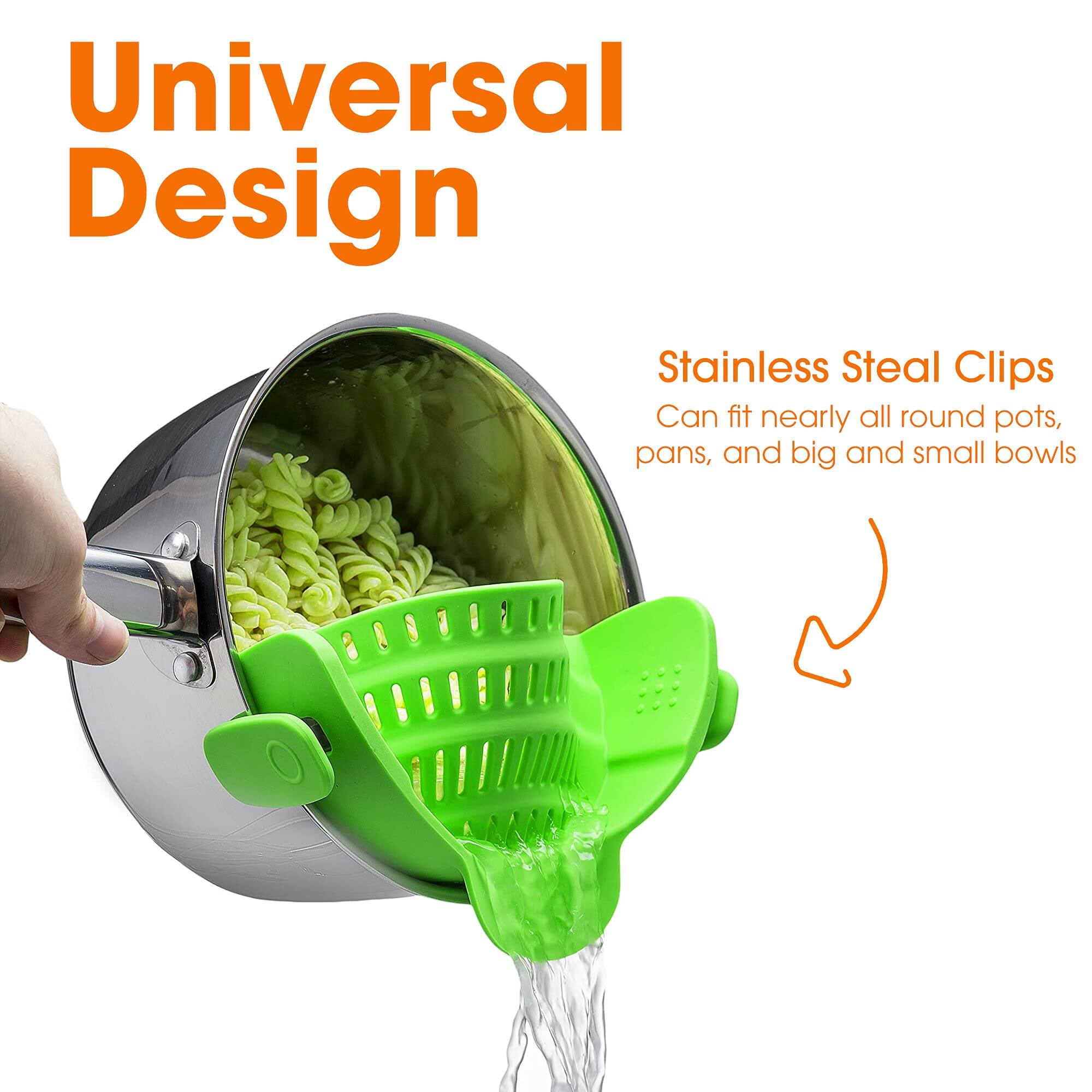 Universal Design

Stainless Steel Clips
Can fit nearly all round pots, pans, and big and small bowls