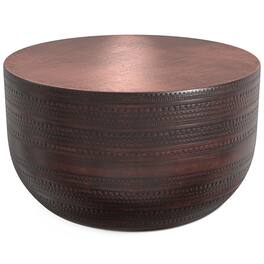 Simpli Home - Johnsen 29.5 inch Wide Boho Metal Coffee Table in Oil Rubbed Iron, Assembled - Bronze