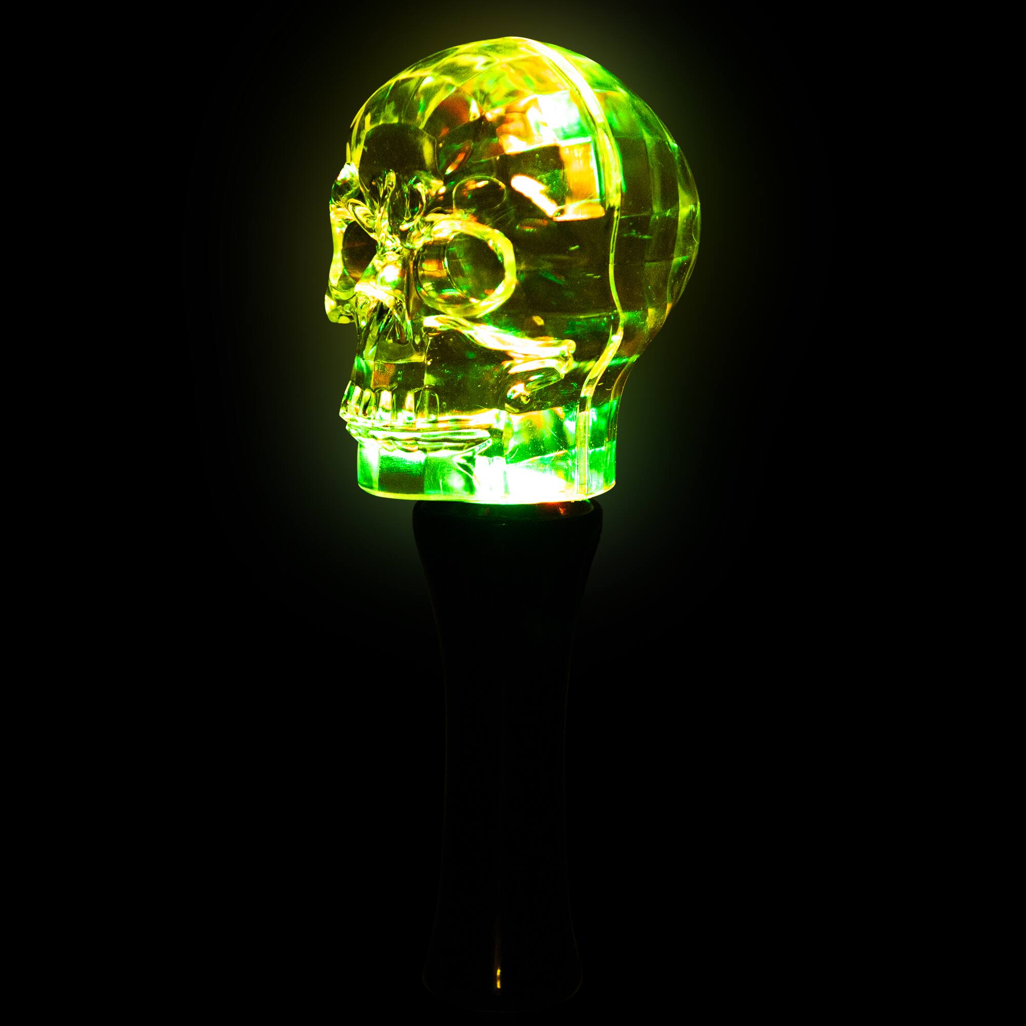 Alt View 7. Northlight - LED Lighted Multi-Function Halloween Skull Light - 9" - Multicolor Lights - Clear.