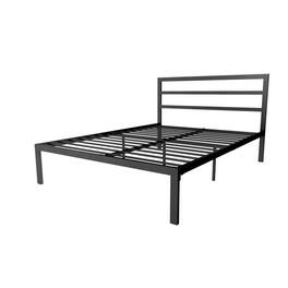 Hivvago - Queen Metal Platform Bed Frame with Headboard Included - Black