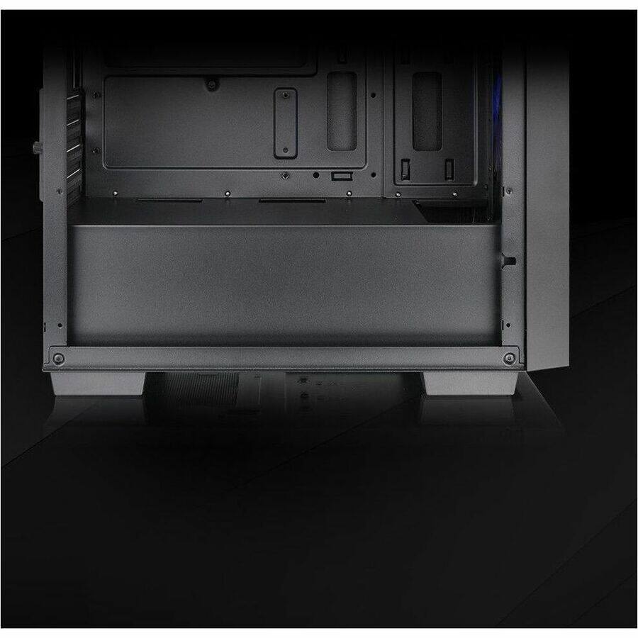 Alt View 4. Thermaltake - Thermaltake Versa H16 TG ARGB Micro Tower Chassis - Micro Tower - Black - Mesh, Tempered Glass, SPCC - 3 ? 120mm Fan(s) - Black.