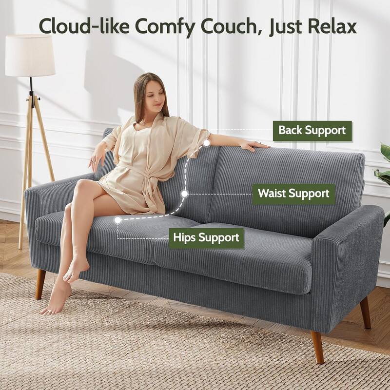 Cloud-like Comfy Couch, Just Relax

- Back Support
- Waist Support
- Hips Support