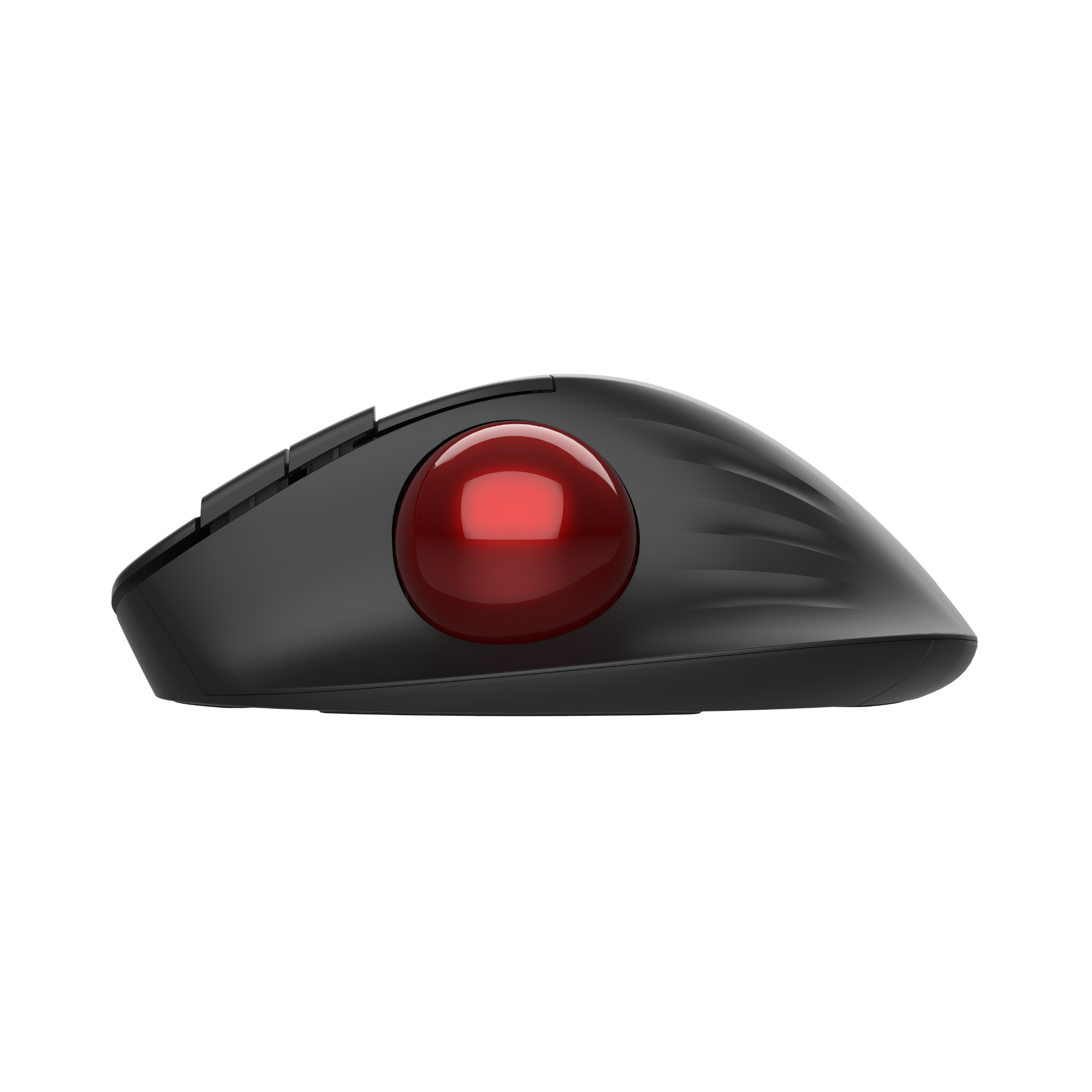 Back. J-Tech Digital - J-Tech Digital Wireless Ergonomic Trackball Mouse with Thumb Control, DPI Adjustment and Multi-System (Black) - Black.