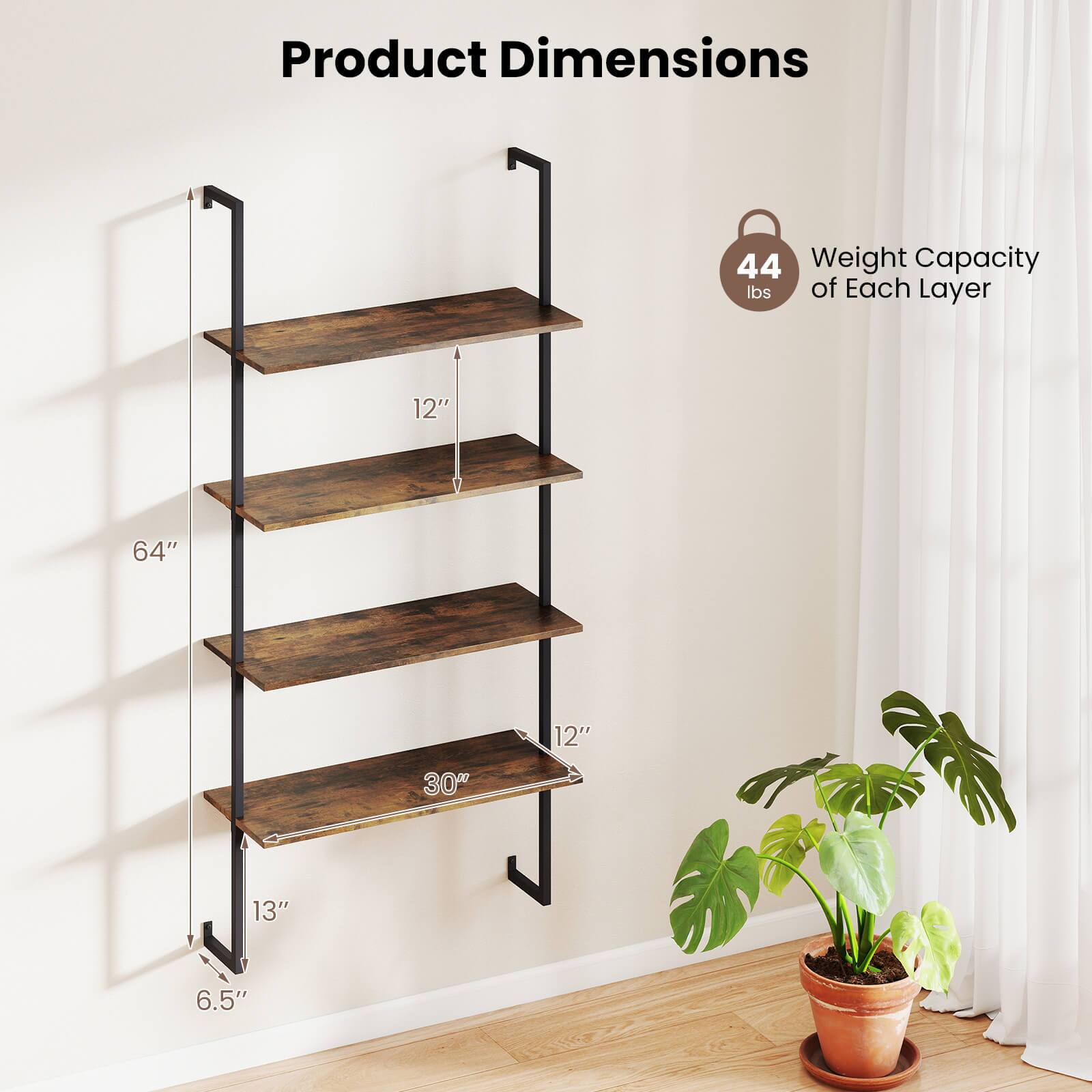 Product Dimensions  
44 lbs Weight Capacity of Each Layer  
12"  
64"  
12"  
30"  
13"  
6.5"