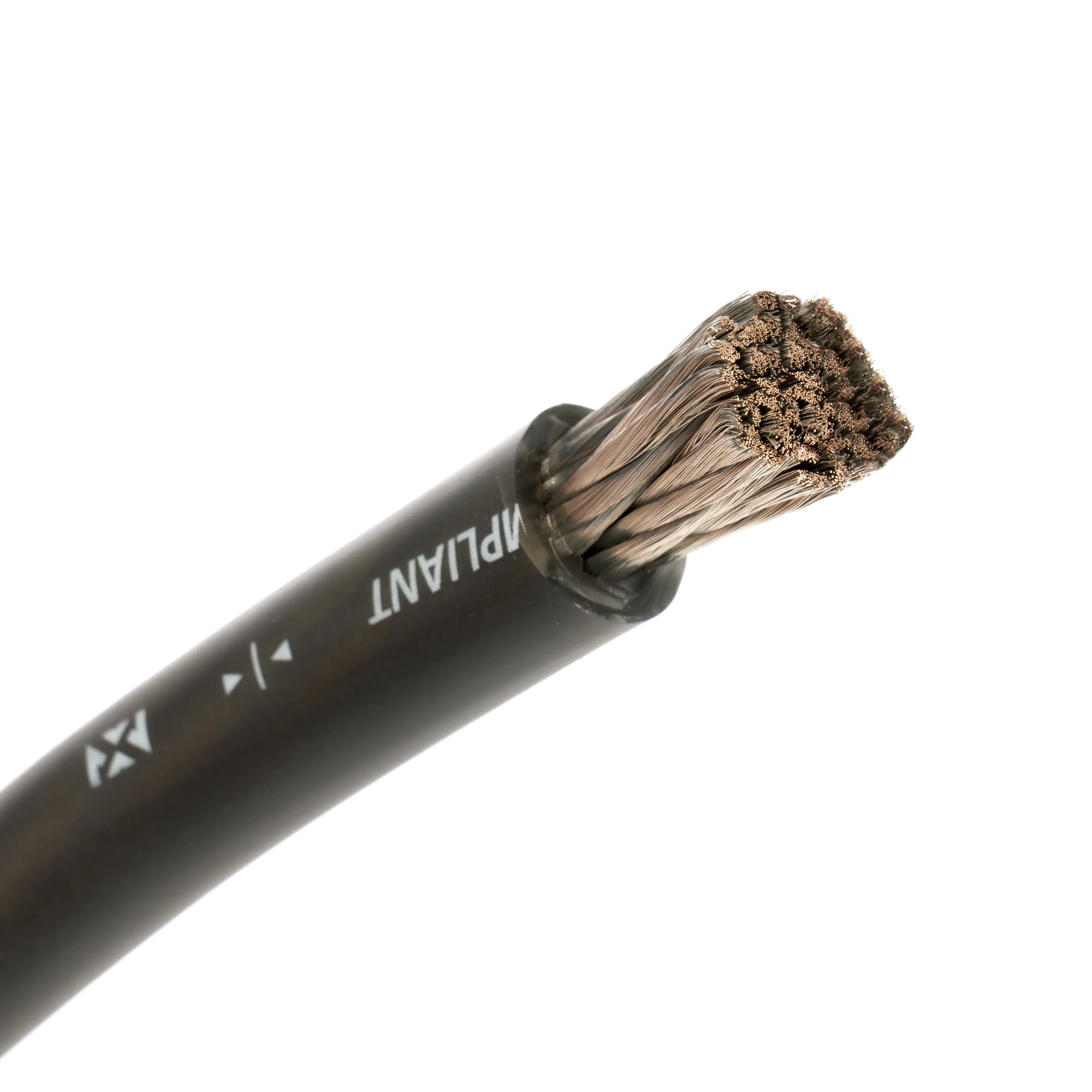 Angle. NVX - XW0GR10 10 ft. of Frosted Gray 1/0-Gauge True Spec 100% Oxygen-Free Copper EnvyFlex Power/Ground Wire.