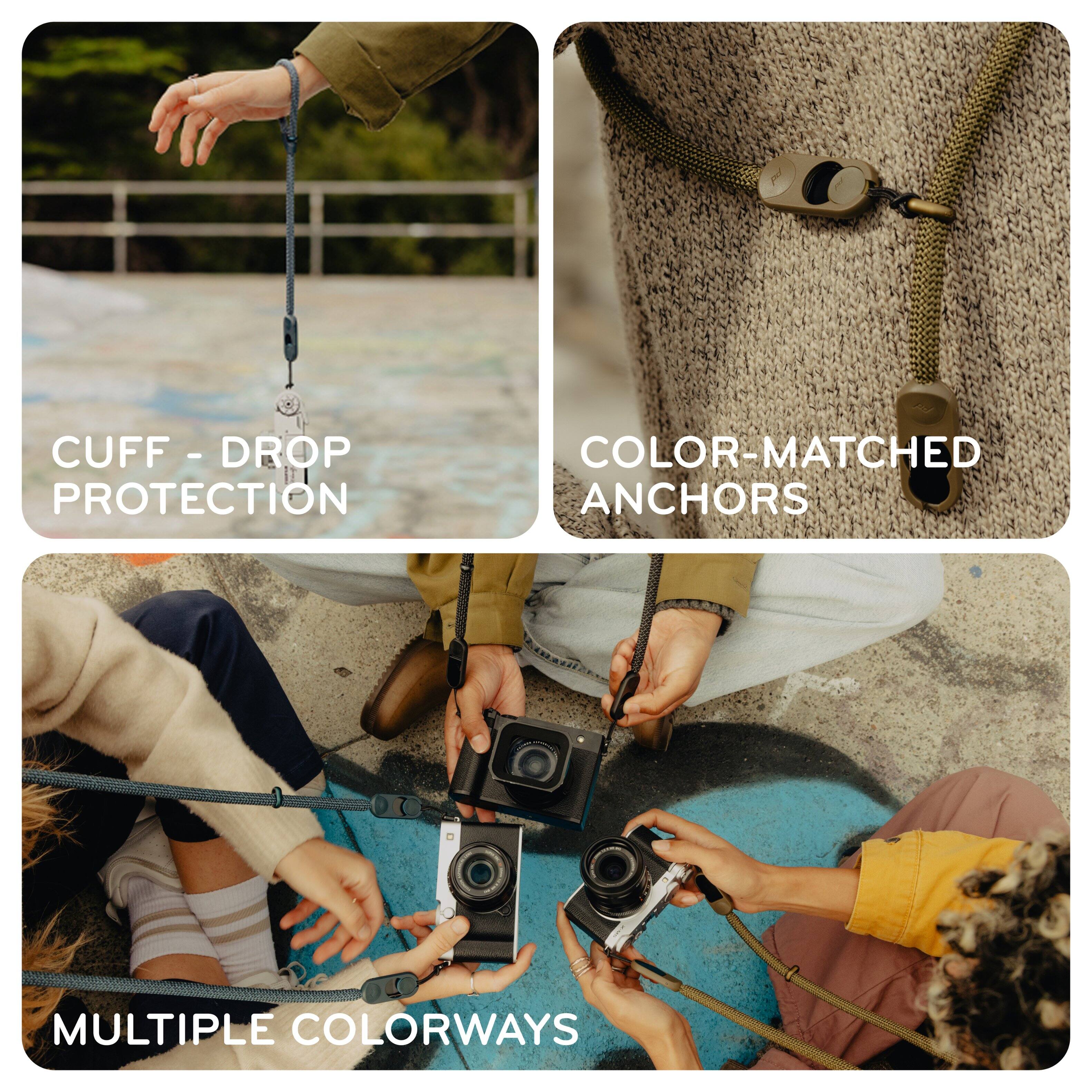 CUFF - DROP PROTECTION  
COLOR-MATCHED ANCHORS  
MULTIPLE COLORWAYS