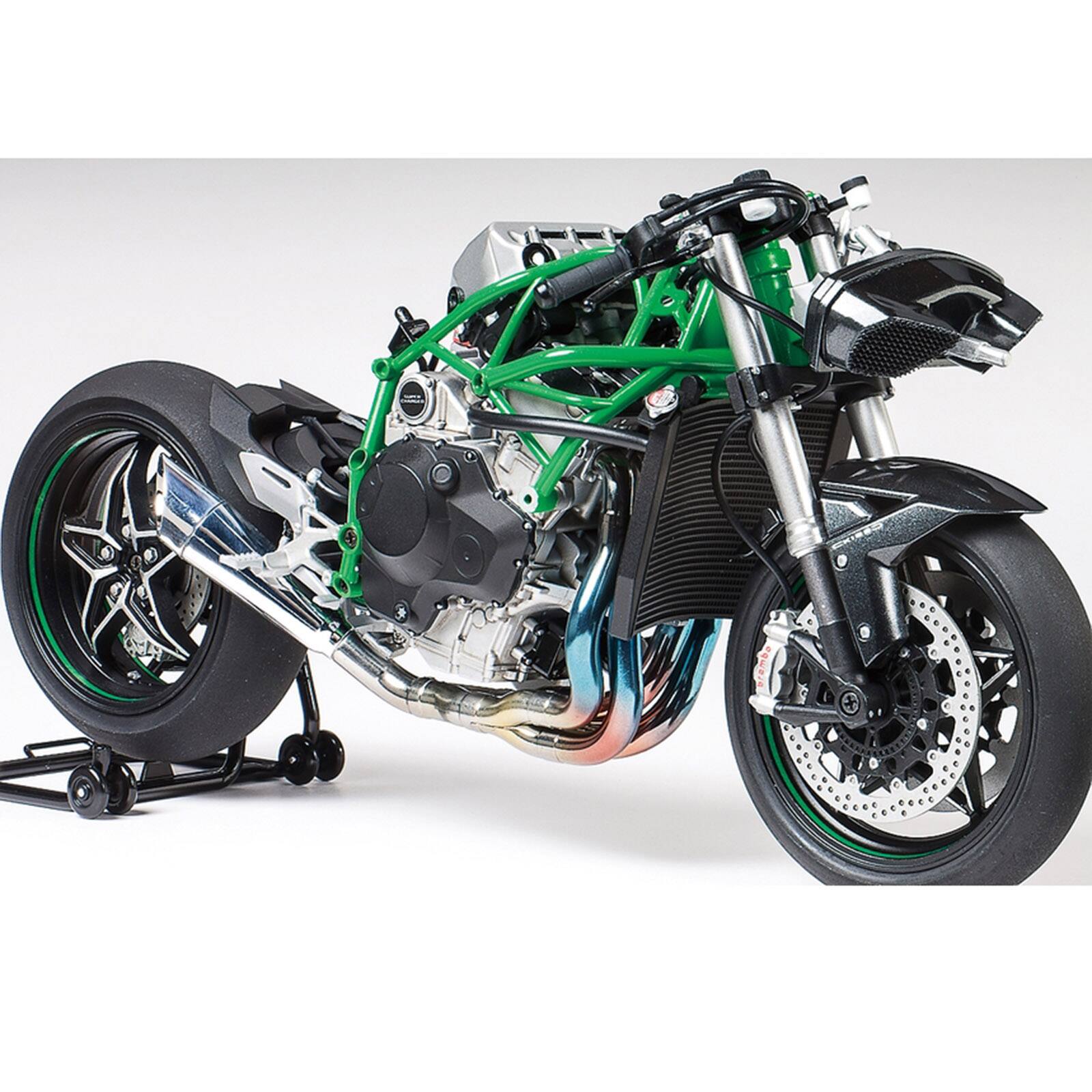 Alt View 4. Tamiya - Model Kit Kawasaki Ninja H2R Motorcycle 1/12 Scale Model by Tamiya.