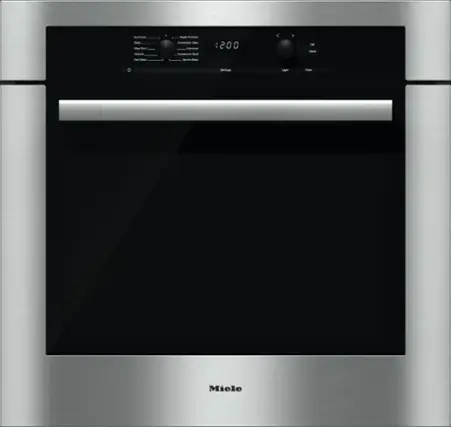 Front. Miele - Miele 6180BPCTS Single Wall Oven CleanSteel.