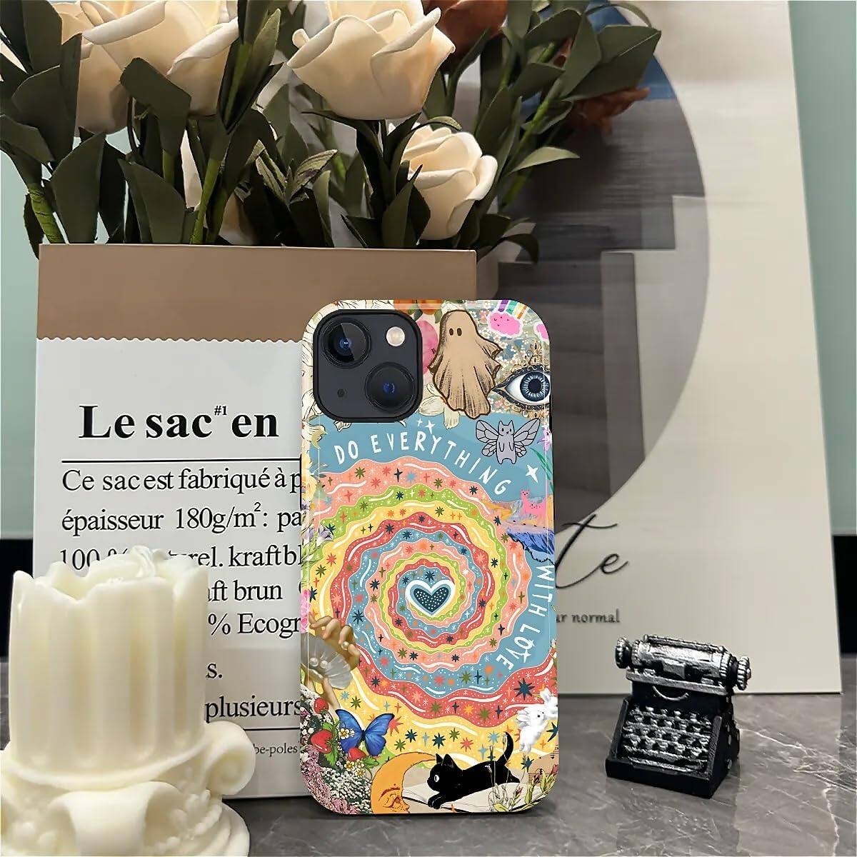 Le sac" en  
Ce sac est fabriqué à partir de papier kraft brun 100% recyclé avec une épaisseur de 180g/m².  
DO EVERYTHING  
WITH LOVE  
plusieurs be-poles