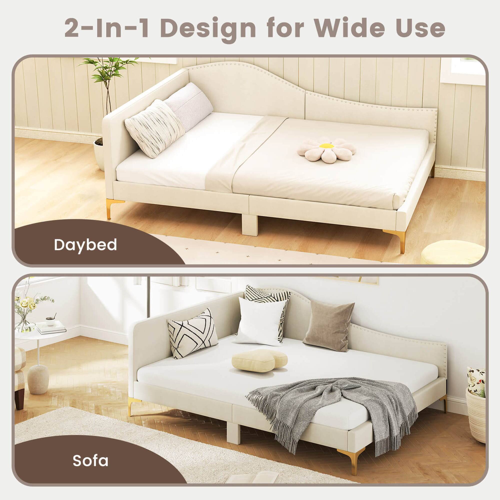 2-In-1 Design for Wide Use Daybed Sofa