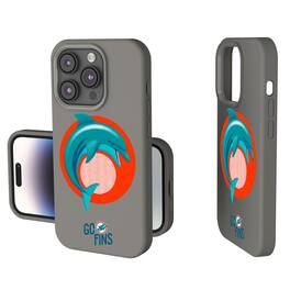 Keyscaper - NFL - Miami Dolphins 2024 Illustrated Limited Edition Soft Touch iPhone Case - 14 - Gray