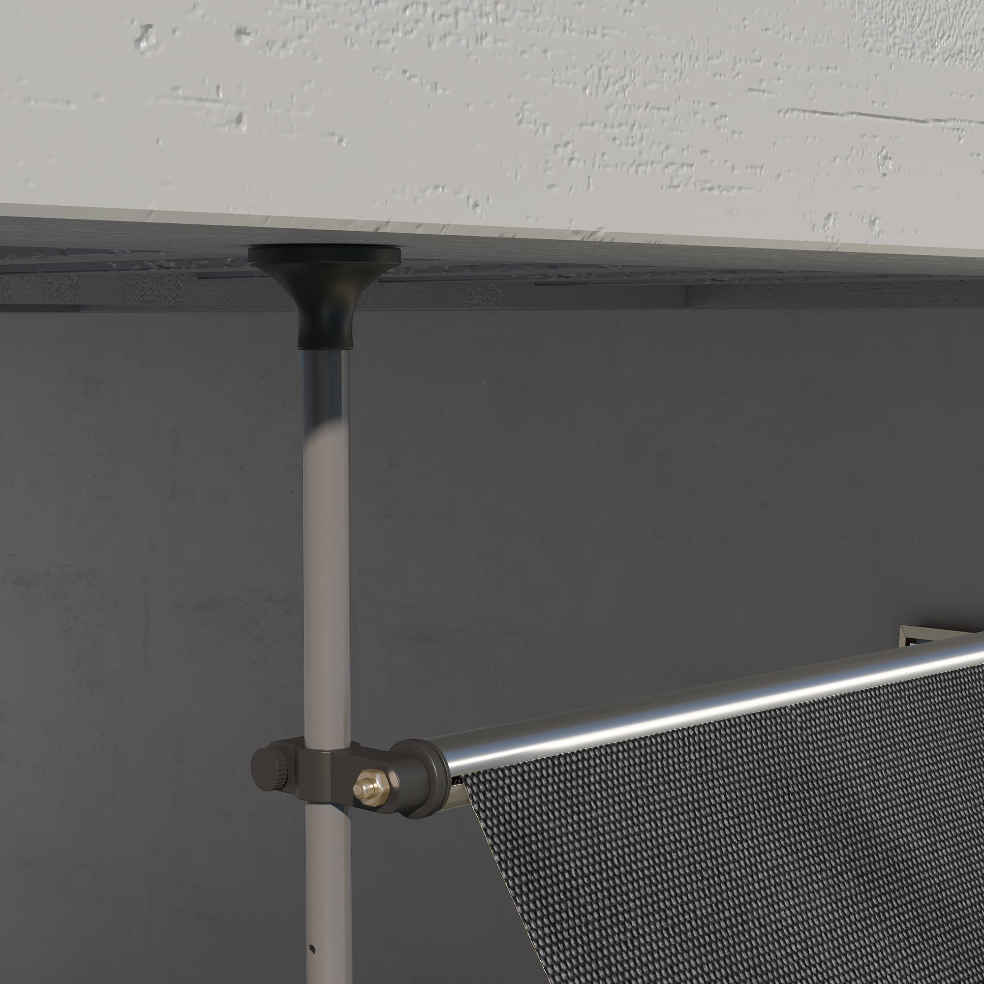 Alt View 8. Outsunny - x 4' Manual Retractable Awning, Non-Screw Patio Awning, UV Resistant - Black.