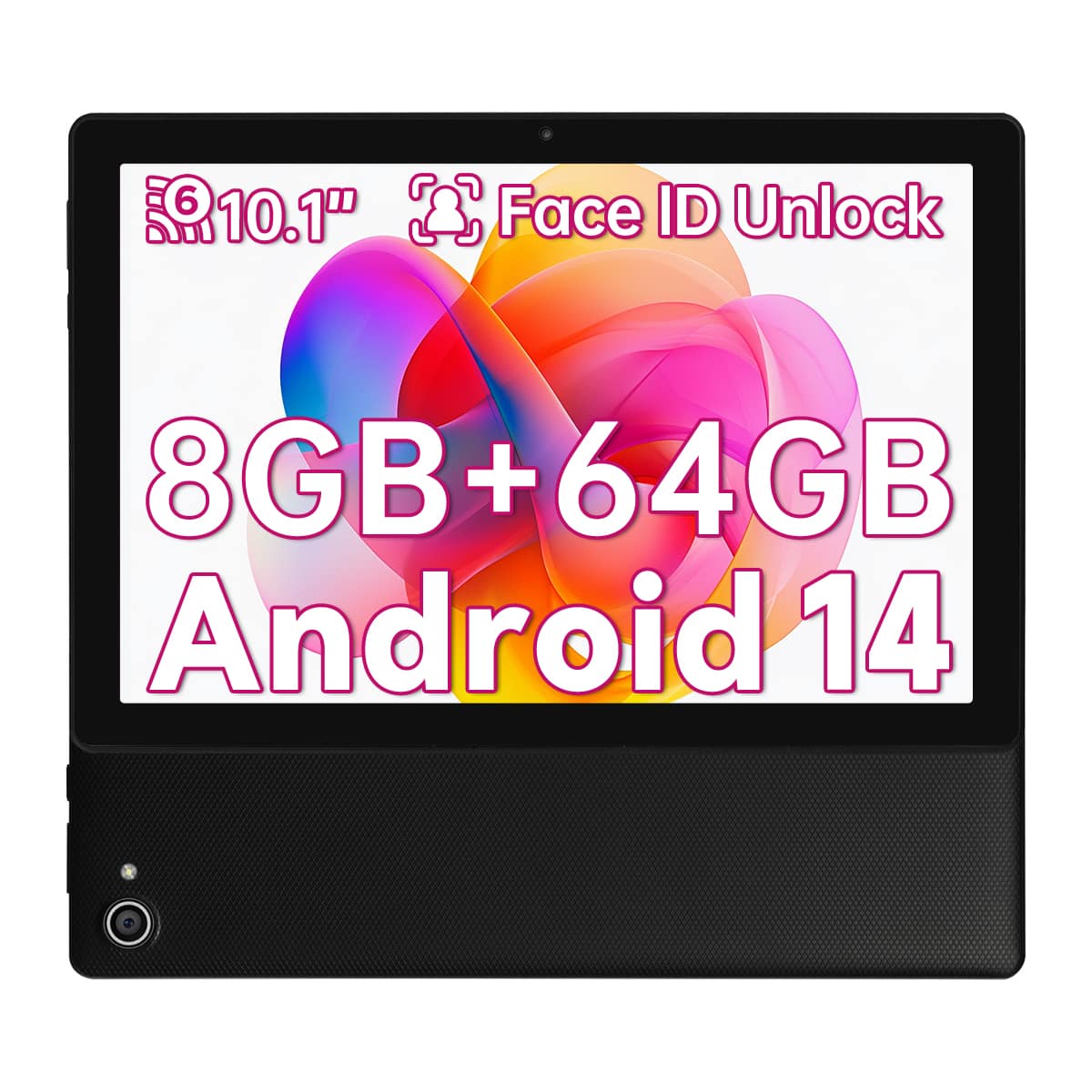 BESTSKI - BSETSKI-10" Tablet - Android 14 - WiFi 6 - Octa-Core - 8GB(3+5 Expand) RAM - 64GB Storage - Face Unlock - Black