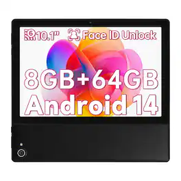 BESTSKI - BSETSKI-10" Tablet - Android 14 - WiFi 6 - Octa-Core - 8GB(3+5 Expand) RAM - 64GB Storage - Face Unlock - Black