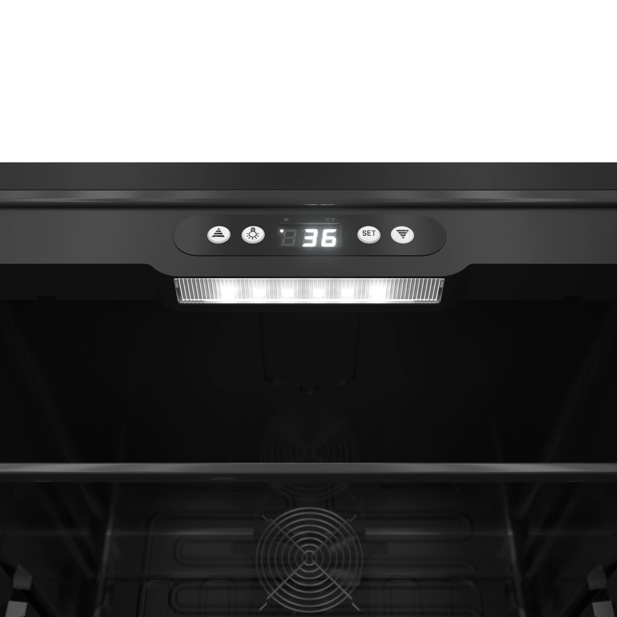 Alt View 8. Koolmore - 17 in. 70-Can Beverage Refrigerator with Stainless Steel Trim, 2.5 cu. ft. (KM-BR25SS) - Black.