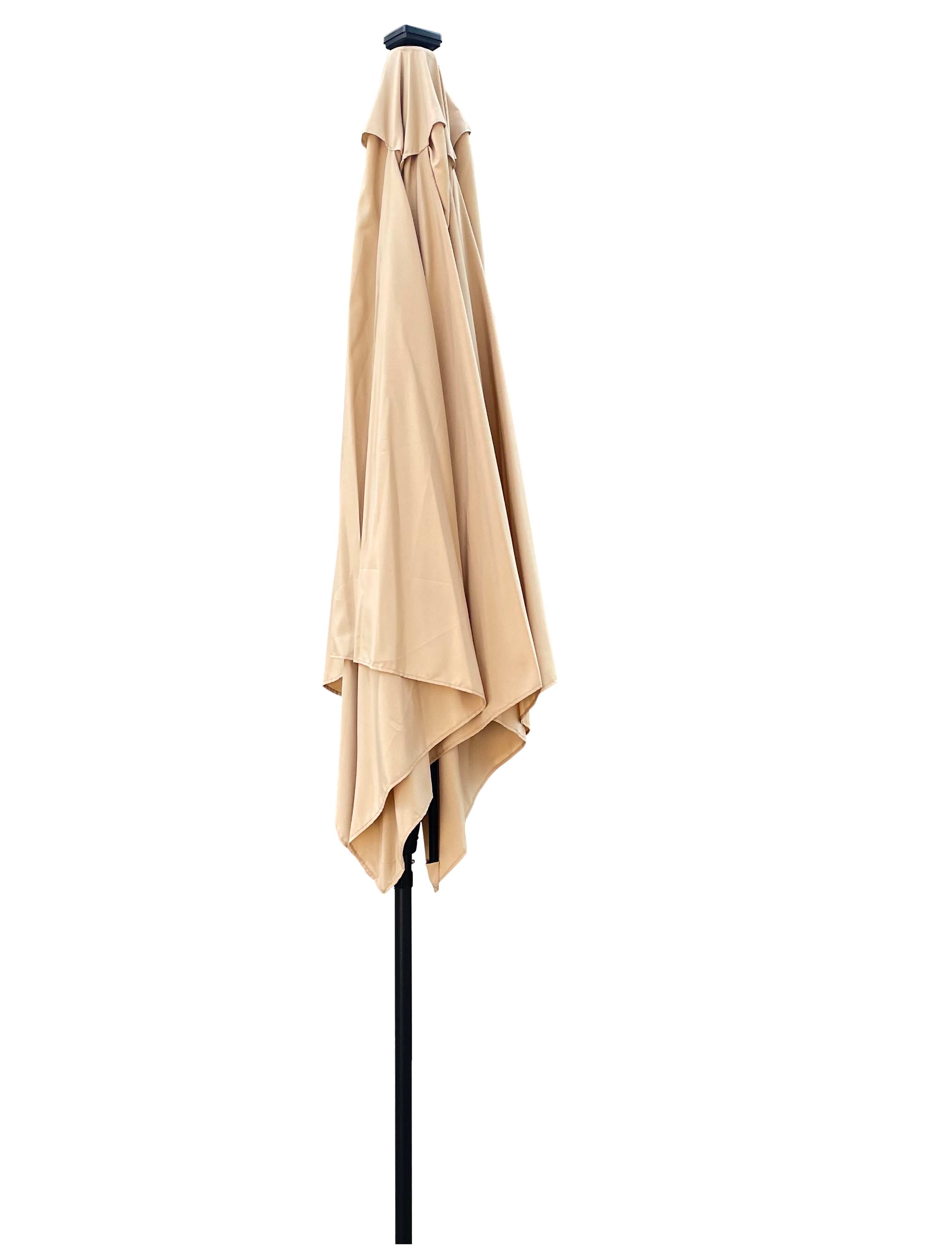 Back. Loheer - Loheer Square Solar Lighted Patio Umbrella Crank Lift Deck Umbrella Waterproof UV Resistant Pool Shade.