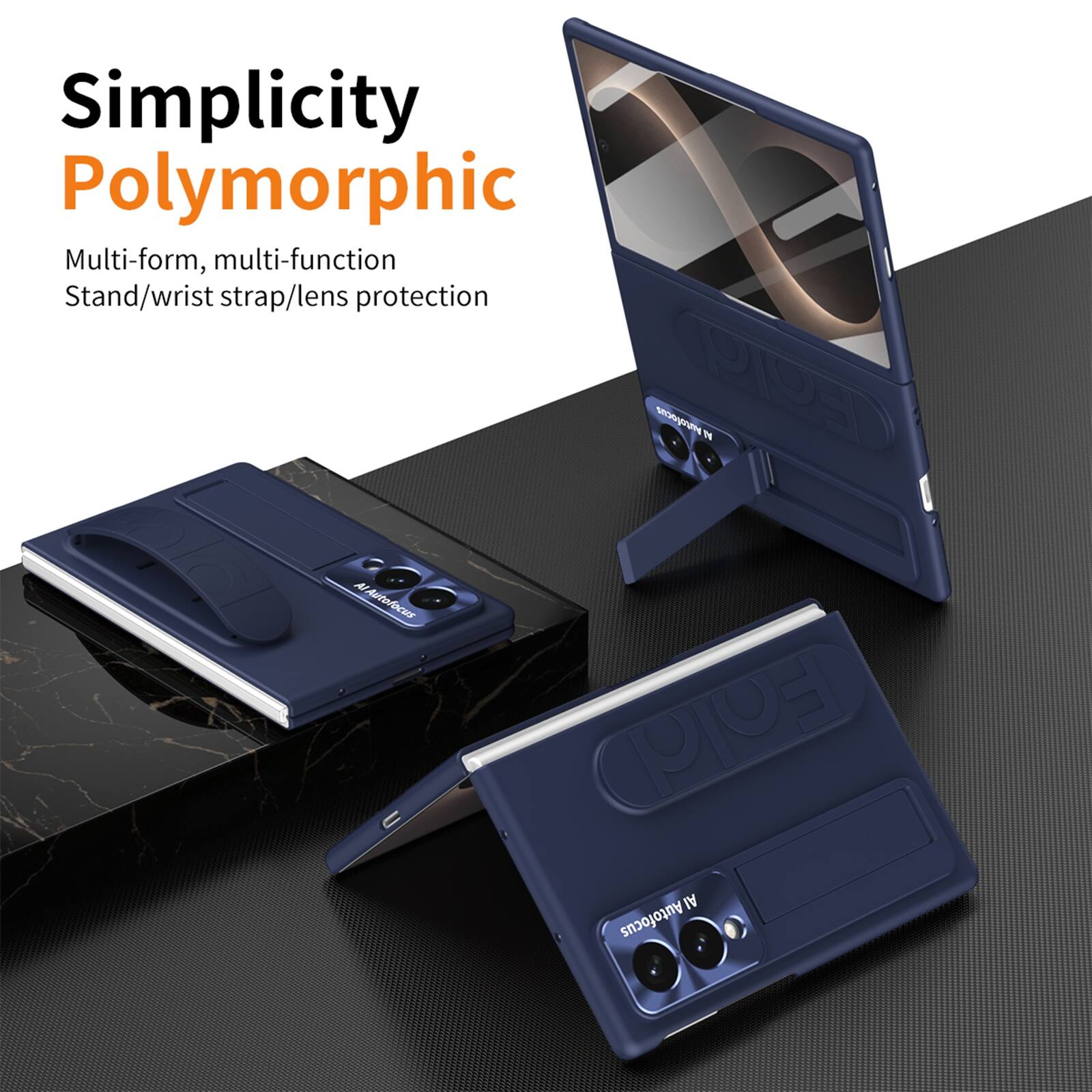 Simplicity Polymorphic  
Multi-form, multi-function  
Stand/wrist strap/lens protection  
Autofocus 190 TV Al Al Autofocus Fold Al Autofocus