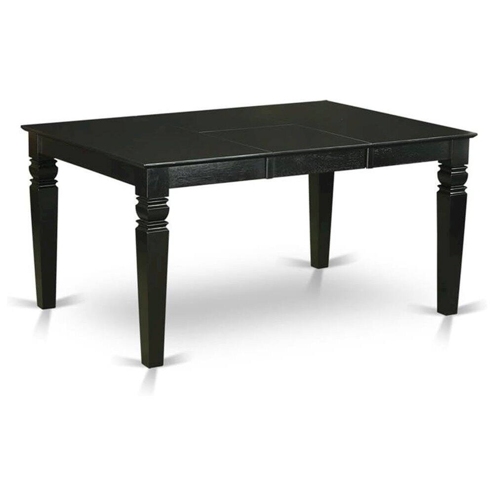 Back. FurniFact - Black 5 Piece Dining Table Set with Chairs - Black & Cherry.
