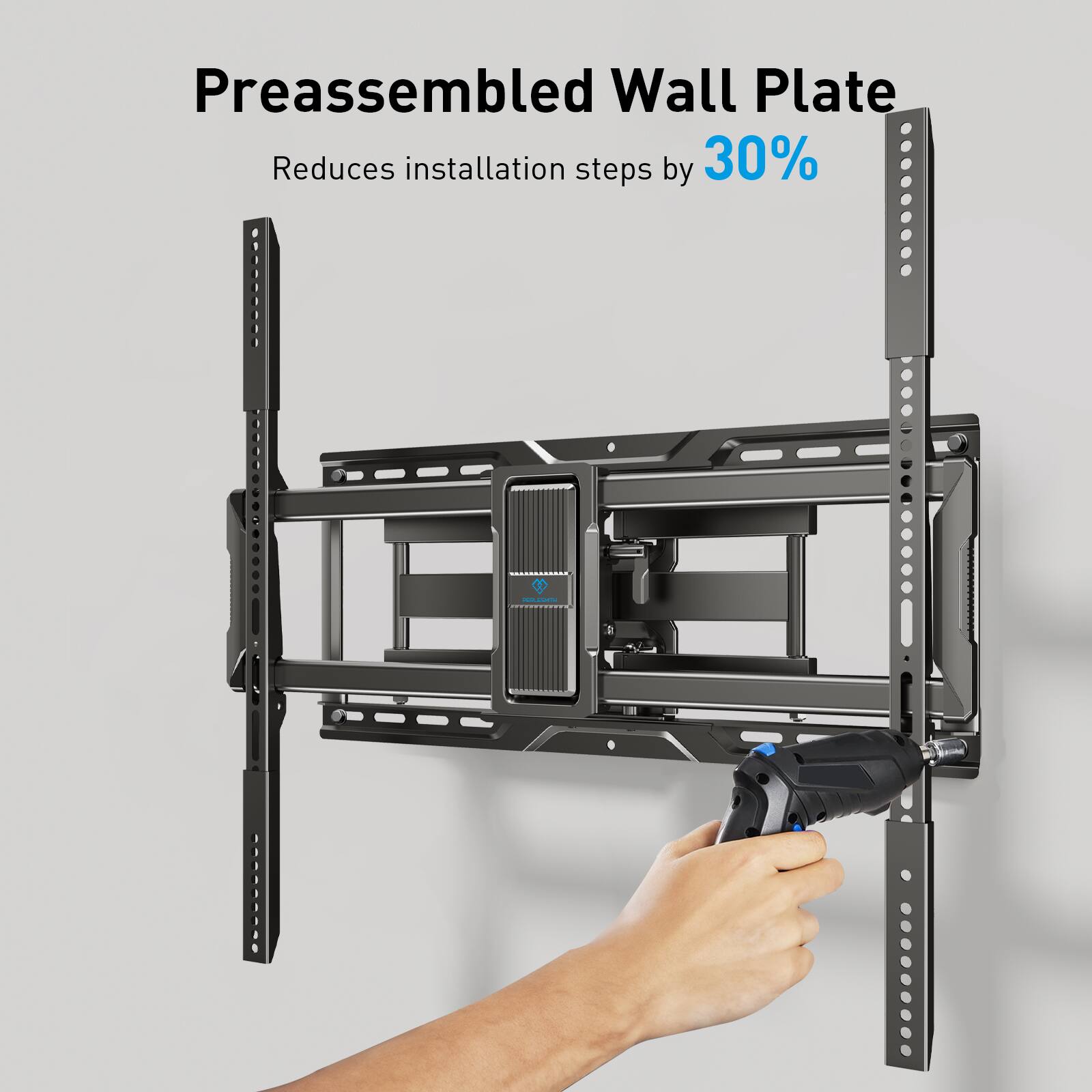 Preassembled Wall Plate  
Reduces installation steps by 30%