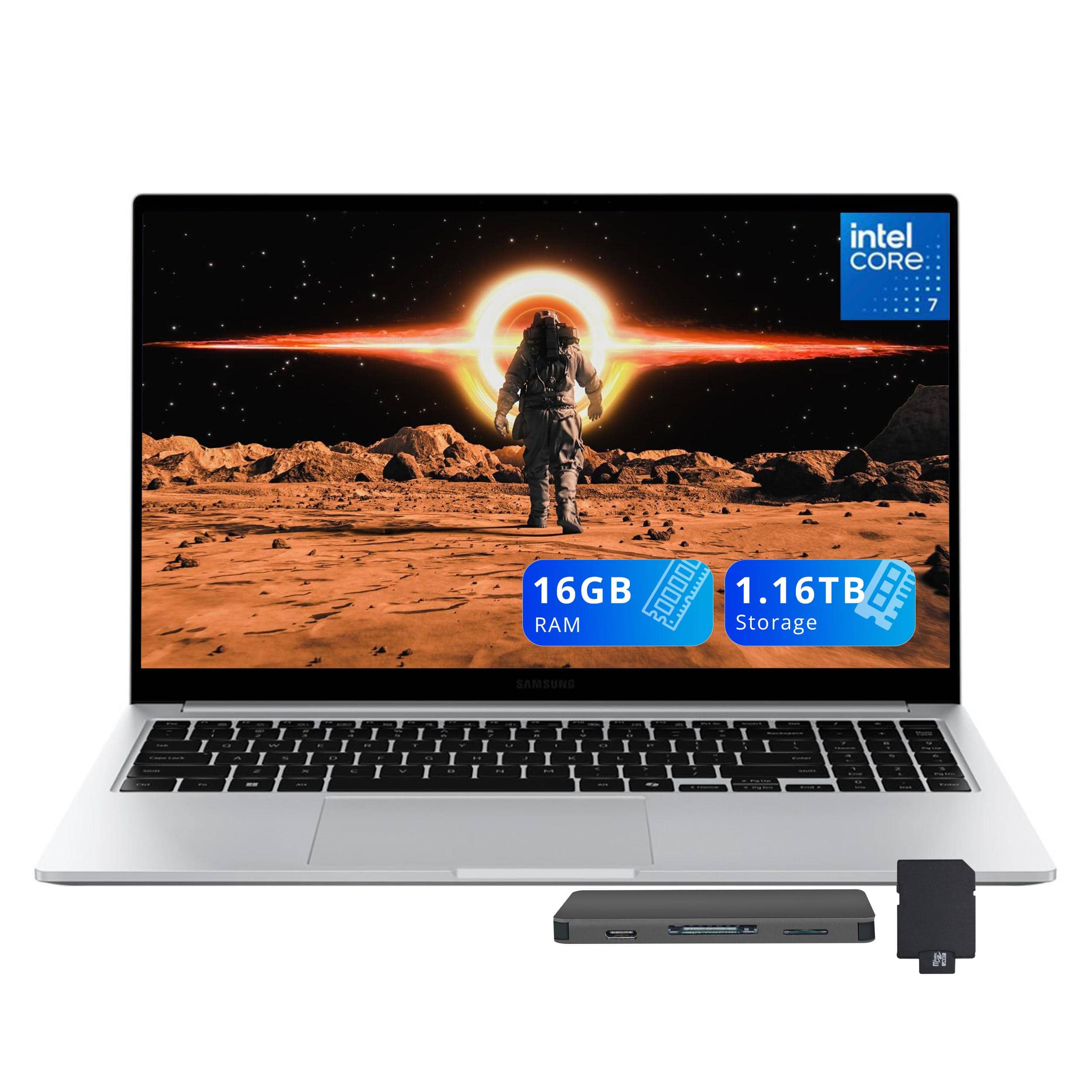 Samsung - Galaxy Book4 15.6" FHD Business Laptop,Intel 7 150U,16GB RAM,1TB SSD+160GB Docking Station,Win 11 - Silver