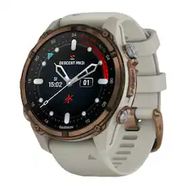 Garmin - Descent Mk3i Watch Style-Dive Computer, 43mm, Bronze with Gray Band - Bronze - (2025)