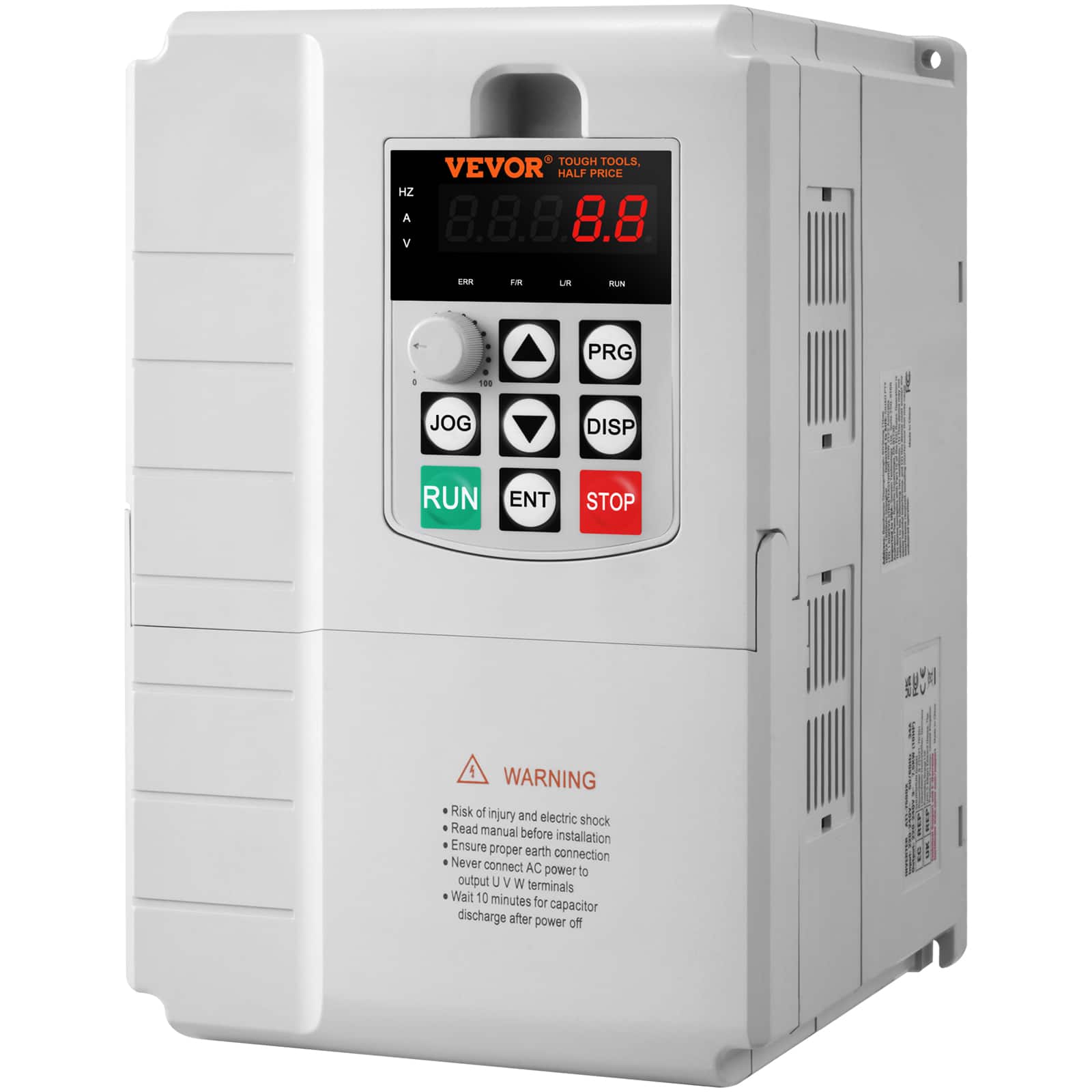 VEVOR - VFD 10HP, 7.5KW, 34A, 1 Phase 220V-240V Input to 3 Phase 220V-240V Output Variable Frequency Drive, 0-400Hz VFD - White price history on PriceWatchPro