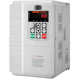 VEVOR - VFD 10HP, 7.5KW, 34A, 1 Phase 220V-240V Input to 3 Phase 220V-240V Output Variable Frequency Drive, 0-400Hz VFD - White