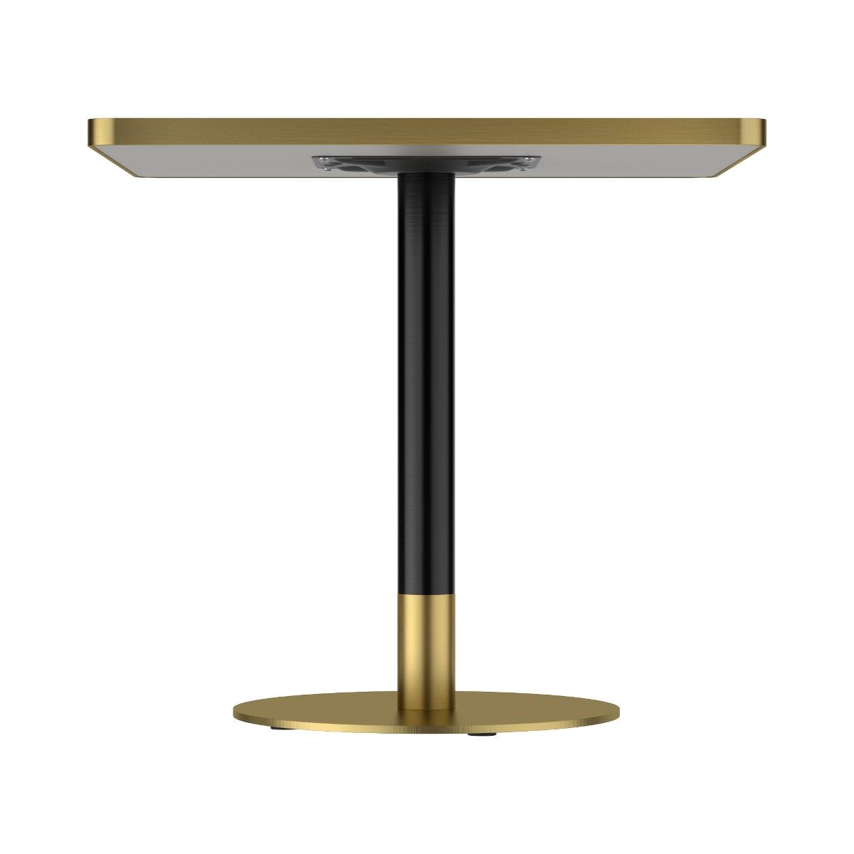 Alt View 6. Loheer - Loheer 31.5 inch Square Dining Table with Sintered Stone Tabletop, Black and Gold - Black and Gold.