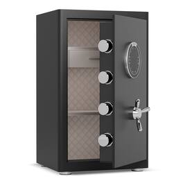 Chateau Abodes - Steel Security Safe with Digital Keypad, Removable Shelf & Jewelry Box, 10mm Door & 28mm Bolts, Dual Alarm - 2.8 Cu Ft