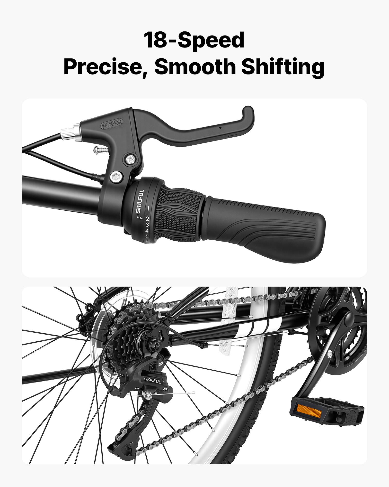 18-Speed Precise, Smooth Shifting

POWER

SKILFUL 1 2 3 4 5