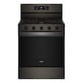 Whirlpool - 30 in. Wide 5 burners 5.0 cu. ft. Freestanding Single Gas Range with Air Fry and Air Baking - Black Stainless Steel
