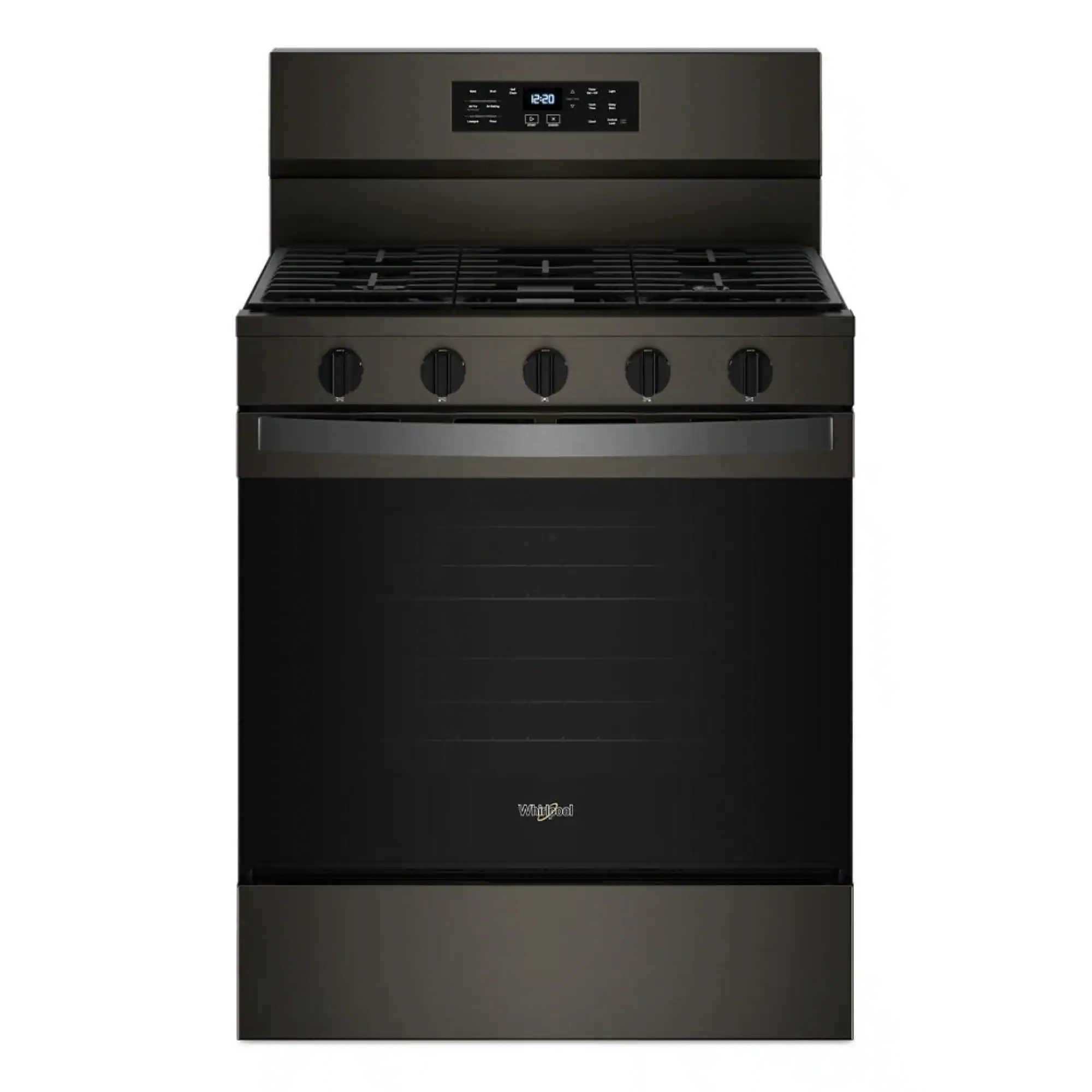 Whirlpool - 5.0 Cu. Ft. Freestanding Single Gas Range with Air Fry and Air Baking - Black Stainless Steel