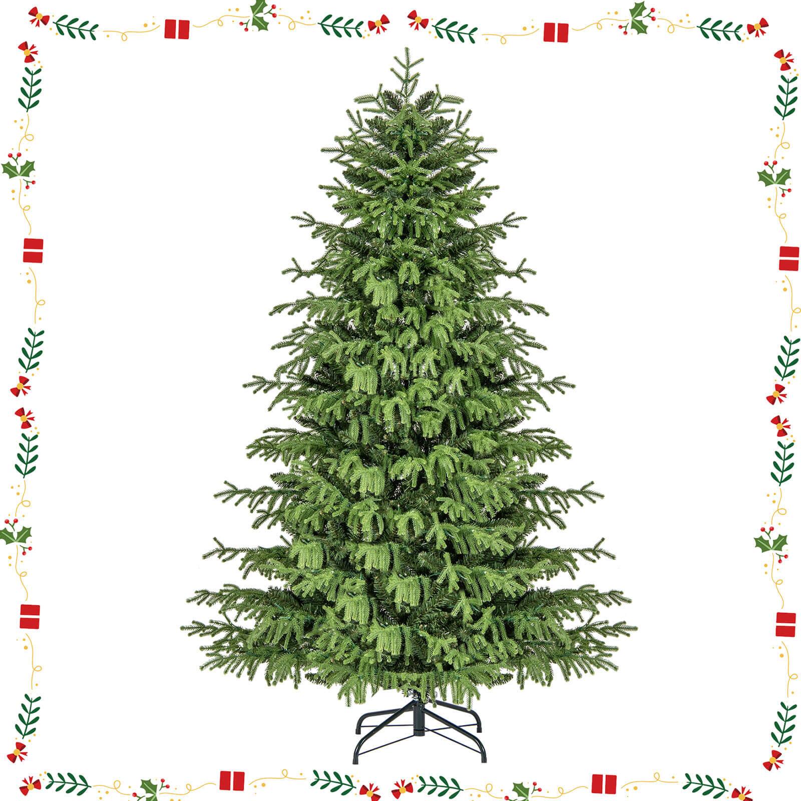 Alt View 9. Costway - Costway 6 FT Artificial Christmas Tree with 270 LED Lights, 746 Branch Tips for Home Party - Green.