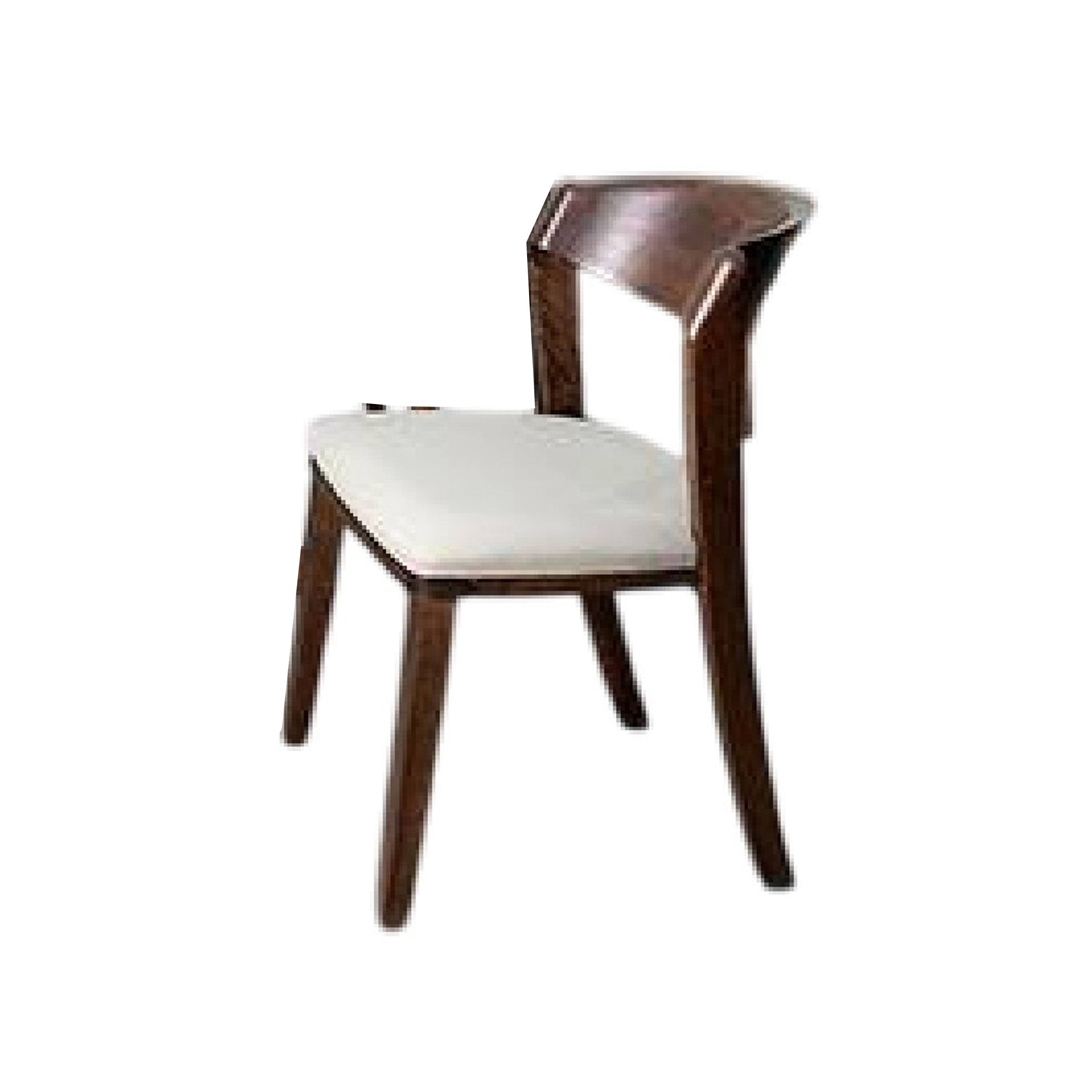 Alt View 3. Manhattan Lane - Ziva 7pc Dining Table Set, 6 Ivory Chairs, 3D Edge Brown Solid Wood - Walnut Brown, Ivory.