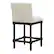 Alt View 12. OSP Home Furnishings - ELIZA 26" Spindle Counter Stool - Linen / Black.