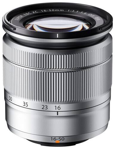 Front Standard. Fujifilm - FUJINON XC 16-50mm f/3.5-5.6 F R Ultrawide-Angle Fish-Eye Lens for Fujifilm X-Mount Cameras - Silver.